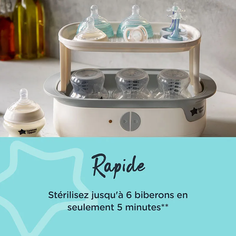 Stérilisateur électrique à vapeur - Blanc-3