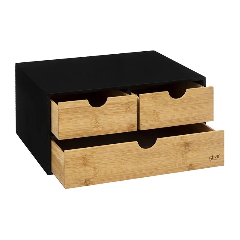 Tour rangement bureau Bambou Bava - 32,5x23,5x15cm-1