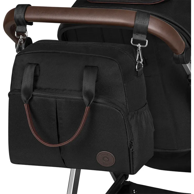 Trio Poussette Amber + Nacelle + Cosy Gr.0+ Black Silver-18