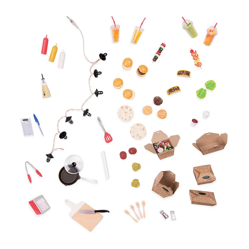 Foodtruck Rose & Accessoires - 75pcs-3