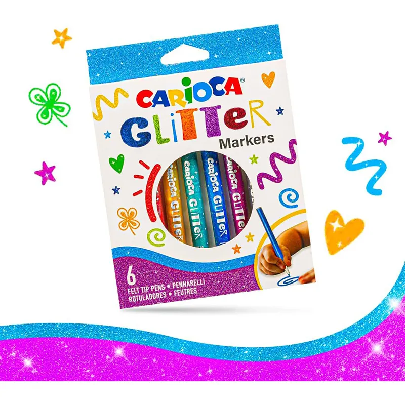 Feutres à paillettes - 6pcs-1