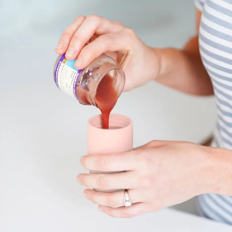 Cuillère distributrice d'aliments Squirt Rose - 4m+-1
