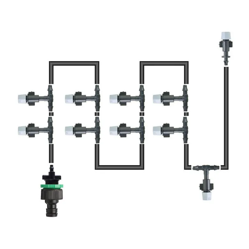 Kit brumisateur pulvérisateur ext. 25pcs - Noir/Vert-9