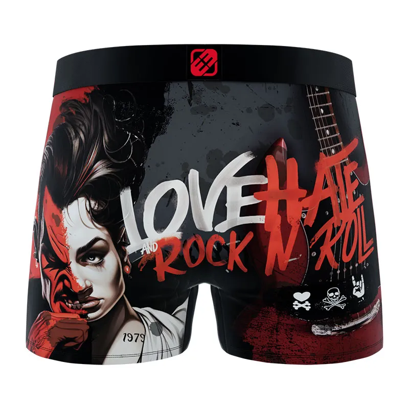 3 boxers homme Grunge - Noir/Rouge-3