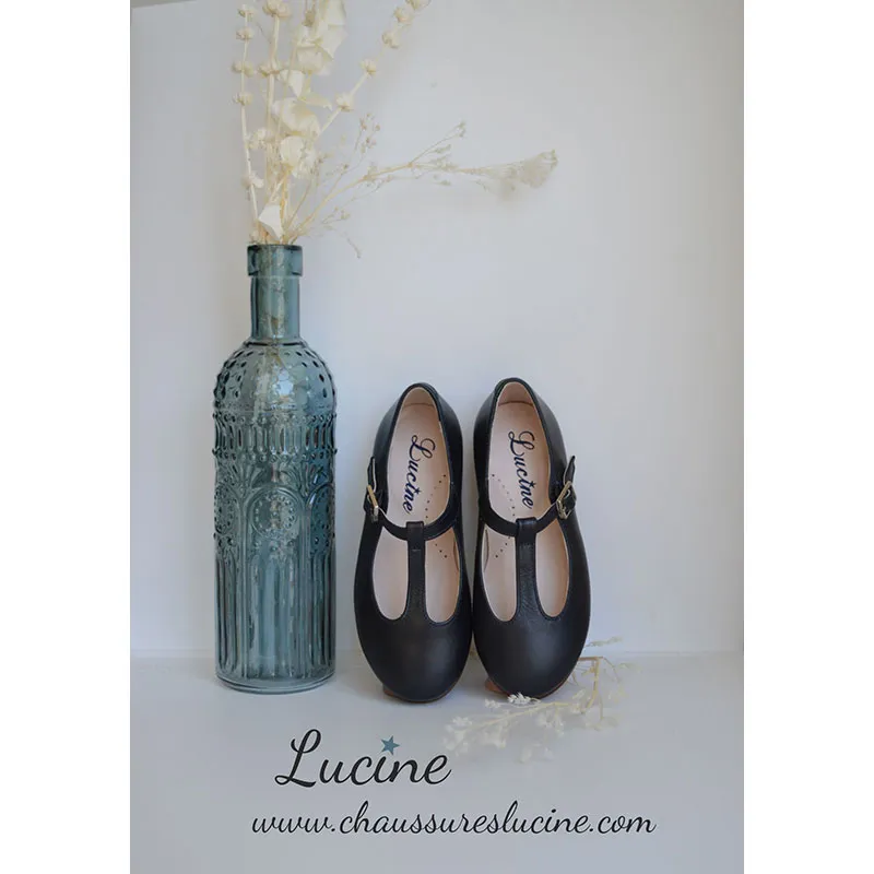 Chaussures Salomé à boucle Chloé - Cuir Bleu Marine-1