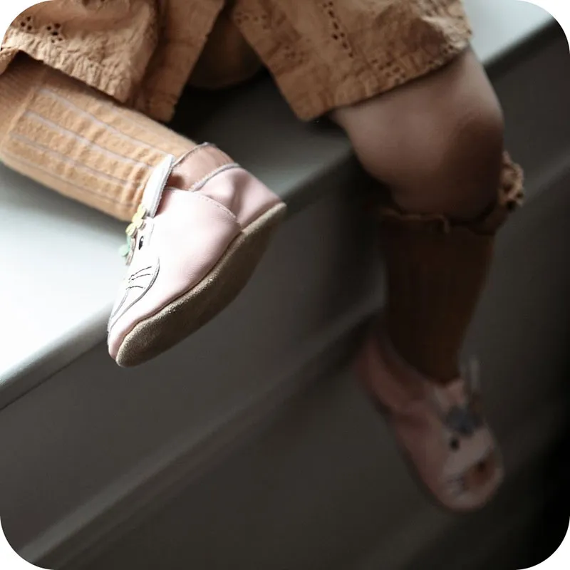 Chaussons cuir extra souple Lapin-6