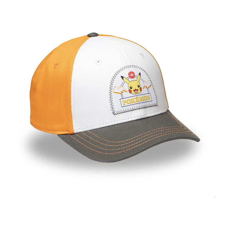 Casquette baseball Pokemon Pikachu - Blanc/Orange/Gris-2