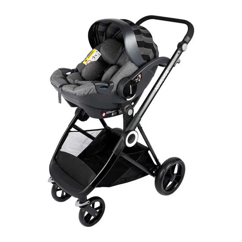 Poussette 4en1 - Coque  I-Size + Base I-Leo Noir - 0m+-8