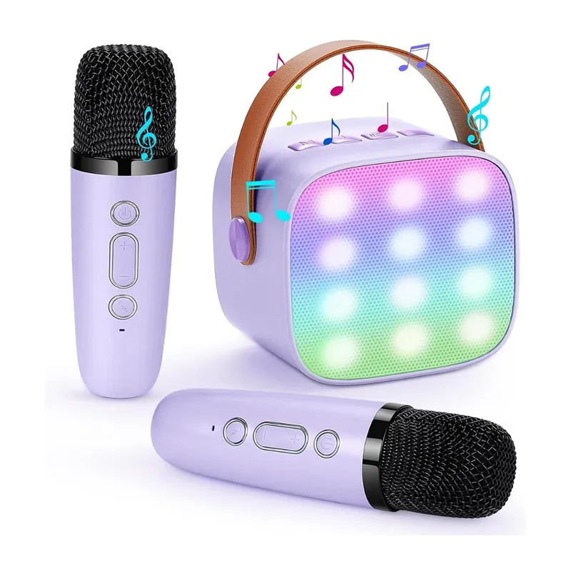 Kit Karaoké portable avec enceinte led Violet - 36m+-0