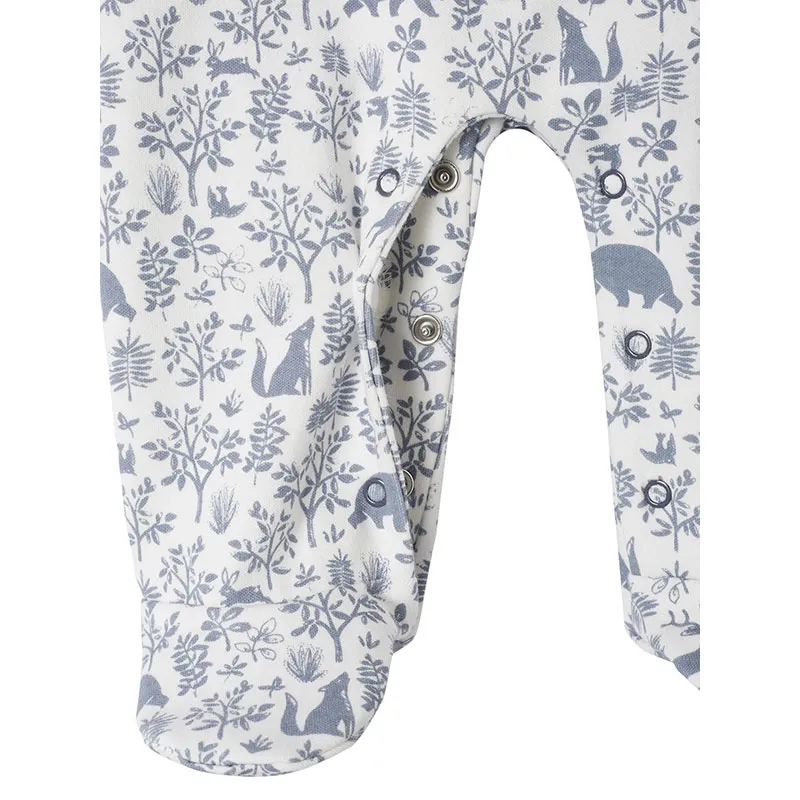 Ensemble naissance 3 pièces : combinaison + body + doudou en coton bio - Bleu-6