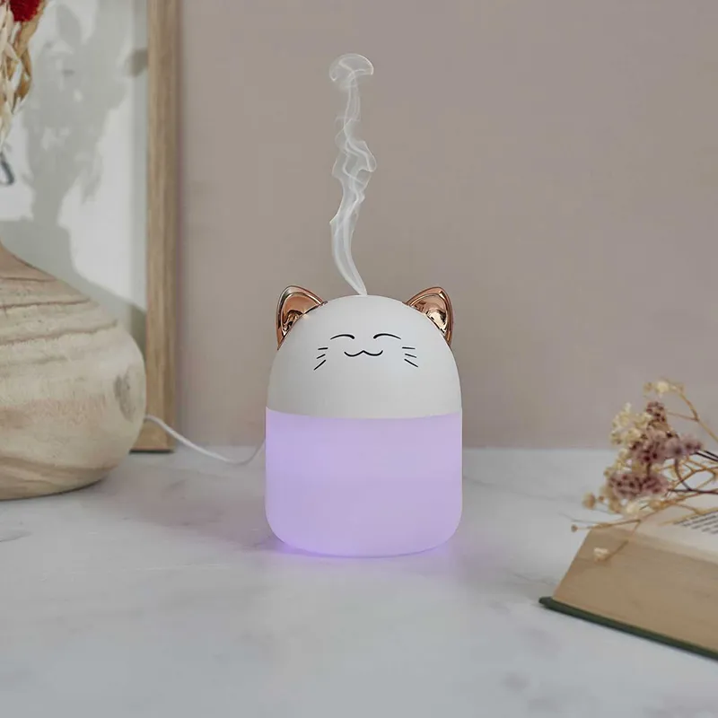 Diffuseur d'huile essentielle Chat led - 8x10,8cm-5