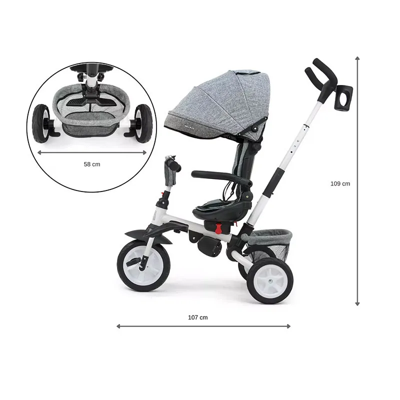 Tricycle 6en1 Stanley Rubber Gris - 12m+-11