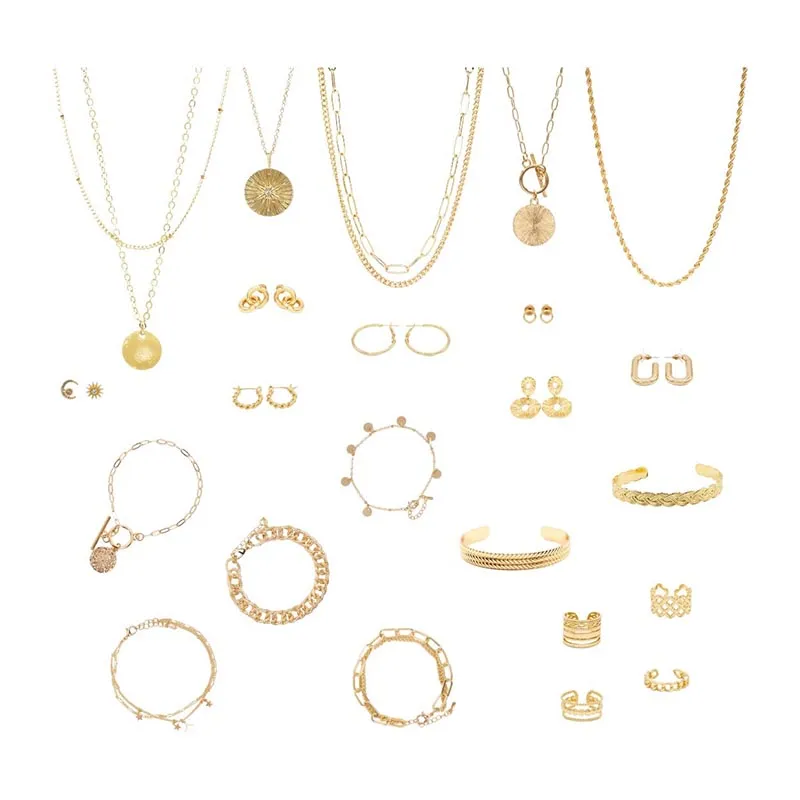 Calendrier de l'avent bijoux Femme - Doré-9