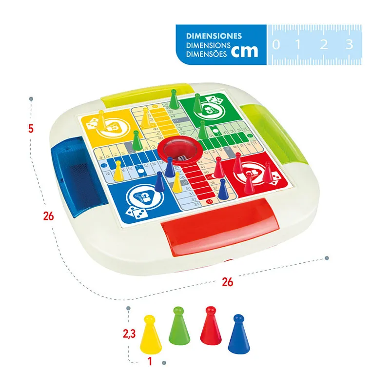 Jeu 2en1 Chevaux/Parchis - 4+-4