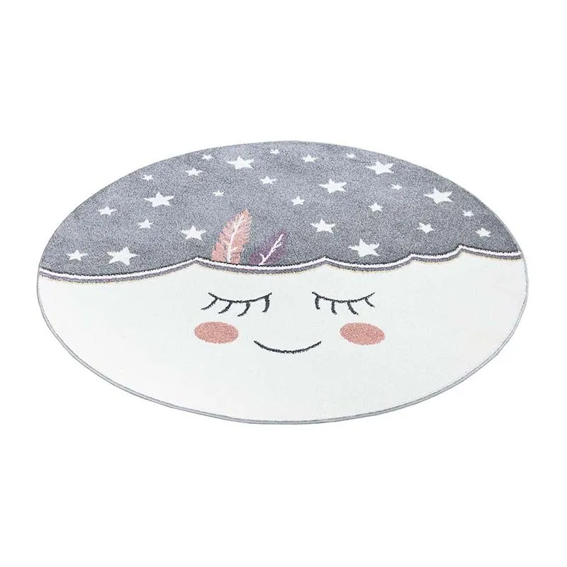 Tapis rond Anime visage Gris - Plusieurs dim. dispos-4