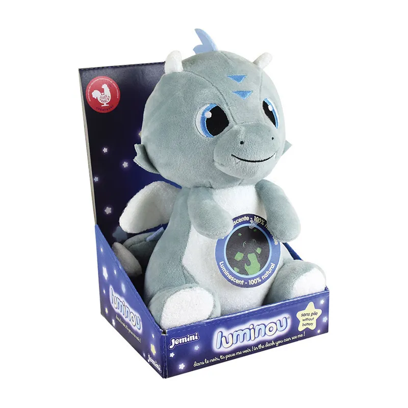 Peluche lumineuse 21cm Léon le Dragon - 0m+-5