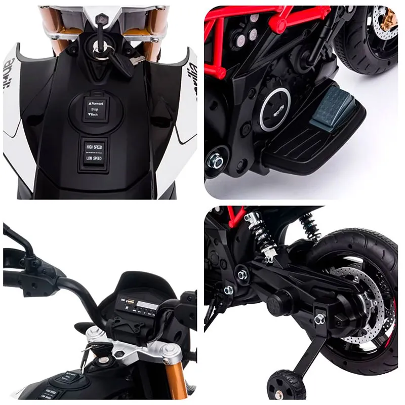 Moto électrique Aprilia Noir - 36m+-4