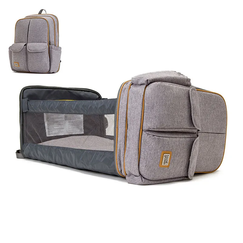 Couffin nomade/Sac à langer RucPod Gris - 42x75cm-0