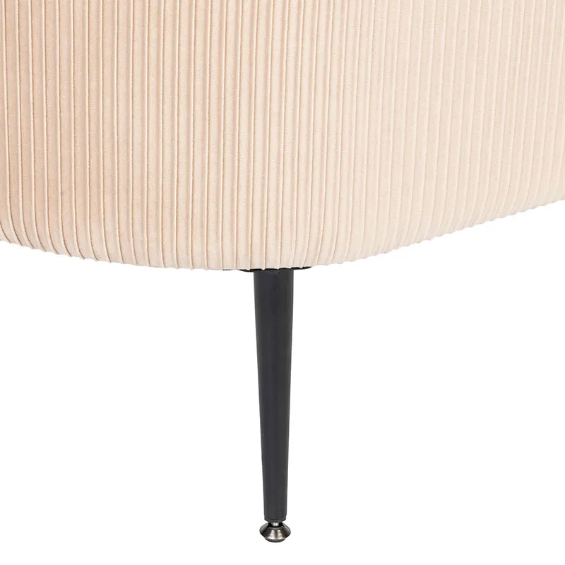 Banc Coffre Solaro velours Beige - 100x40x53cm-3