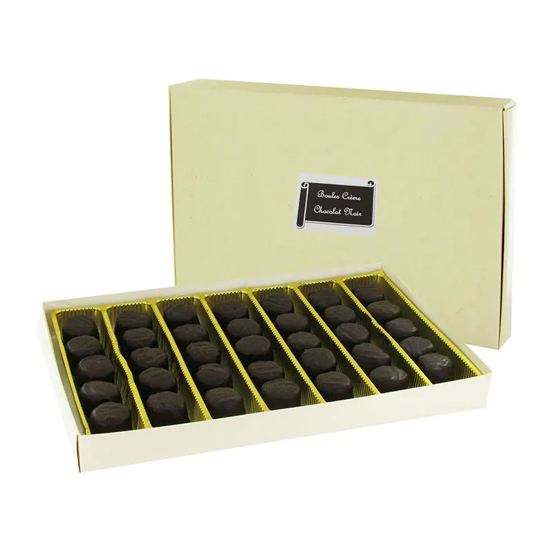 Boîte boules crème chocolat noir Aléa. - 500g-0