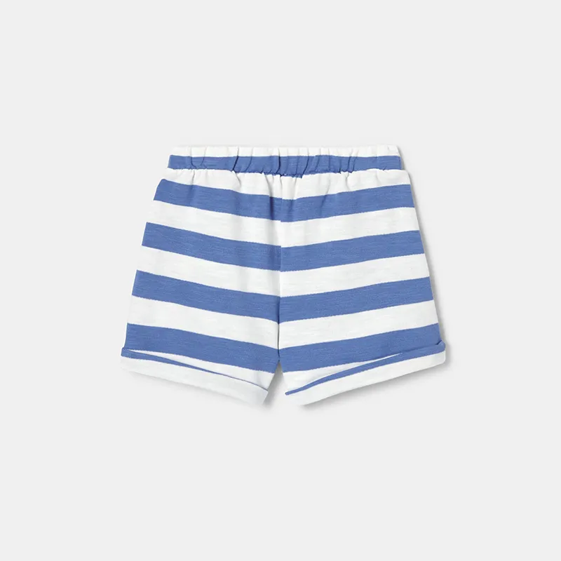 Short Coton BIO Mixte - Bleu dirty-1