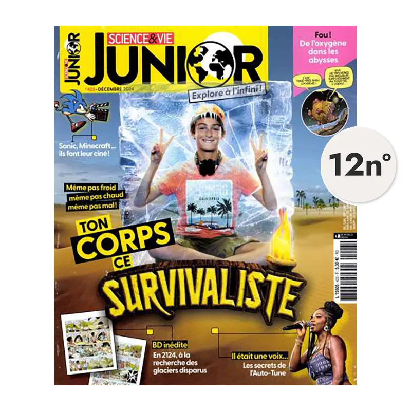 Abo. Mens. Science et vie junior 12n°/1 an - 10+-0
