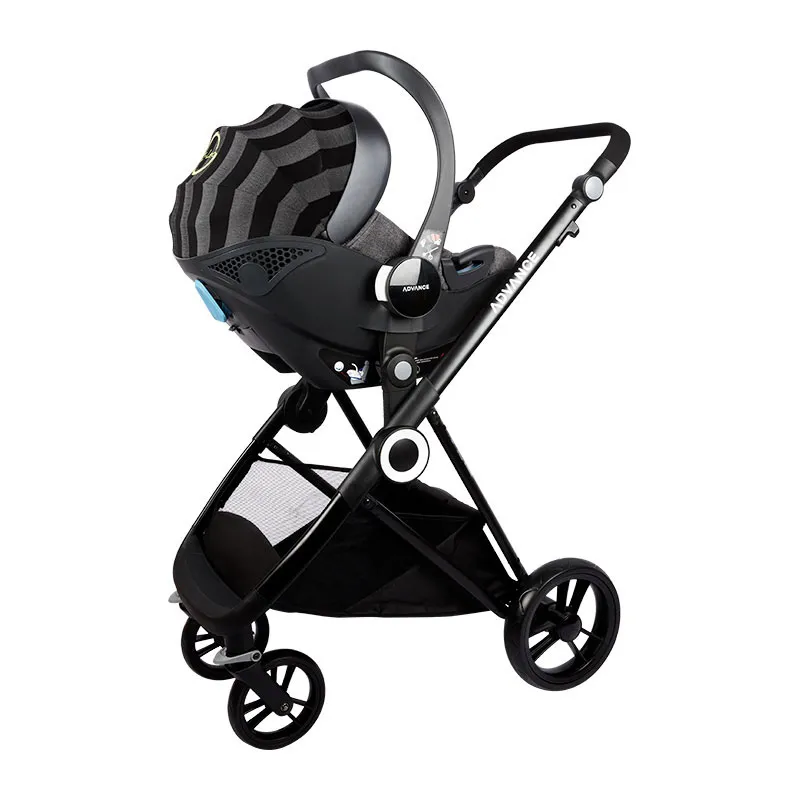 Poussette 4en1 - Coque  I-Size + Base I-Leo Noir - 0m+-7