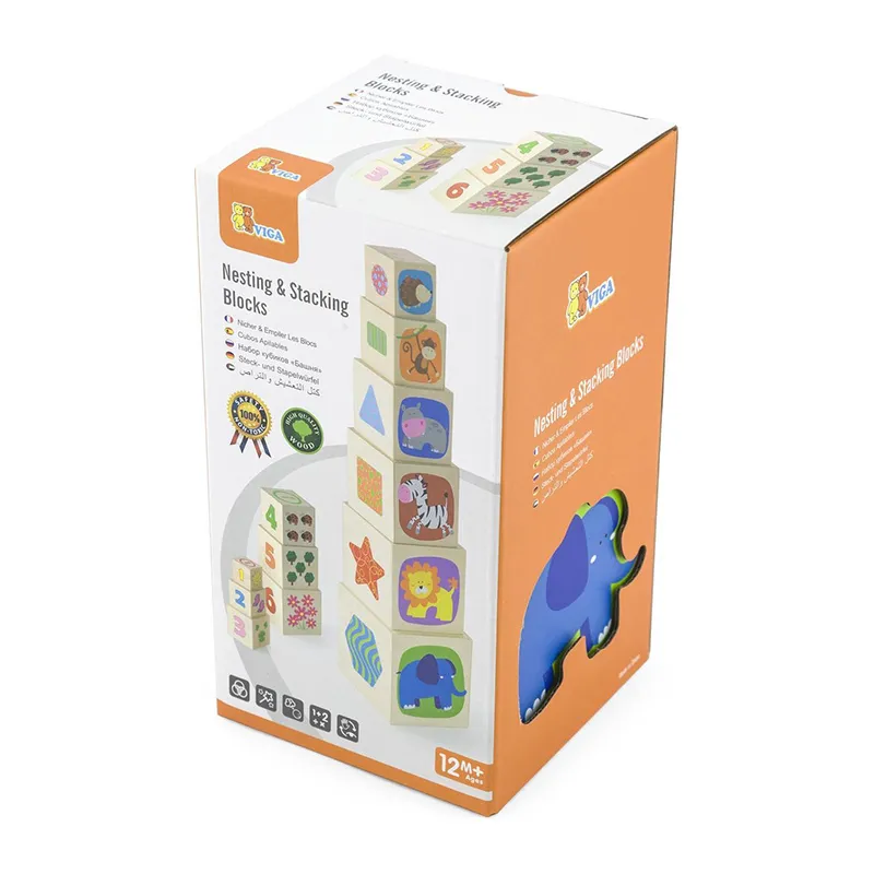 Cubes gigognes nature - 12m+-6