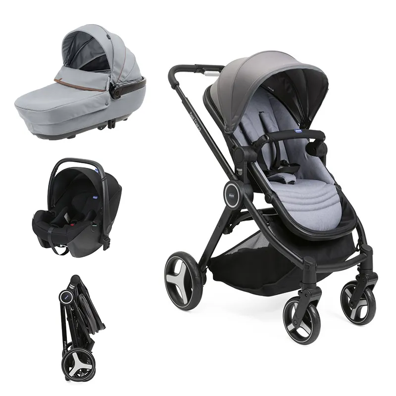 Trio Poussette Best Friend Plus Comfort i-Size Magnet Gris - 0m+-0