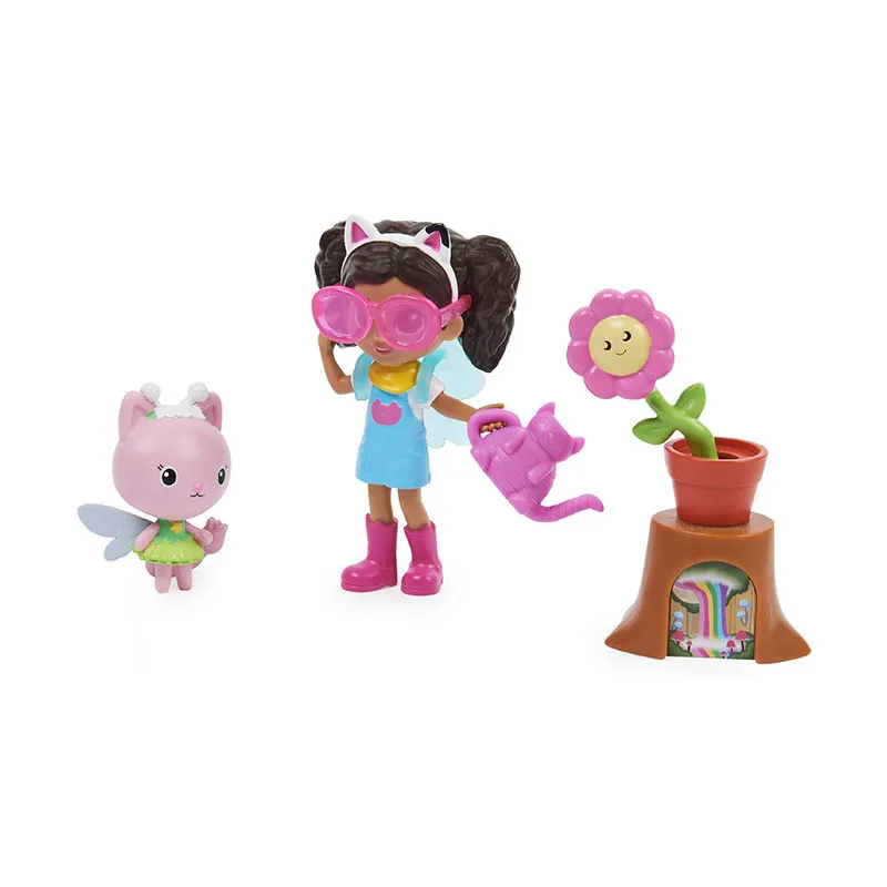 2 Figurines + Acces. Jardin Gabby Maison mag. 6pcs - 36m+-2