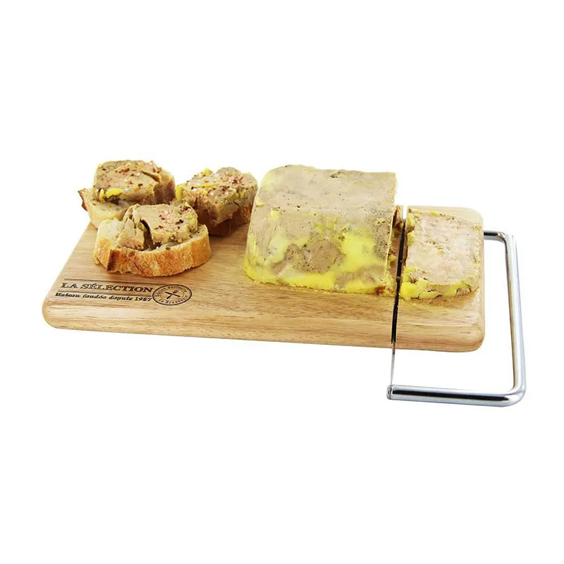 Coupe fromage & foie gras avec socle Bois - 28,8x20,7x2,5cm-1