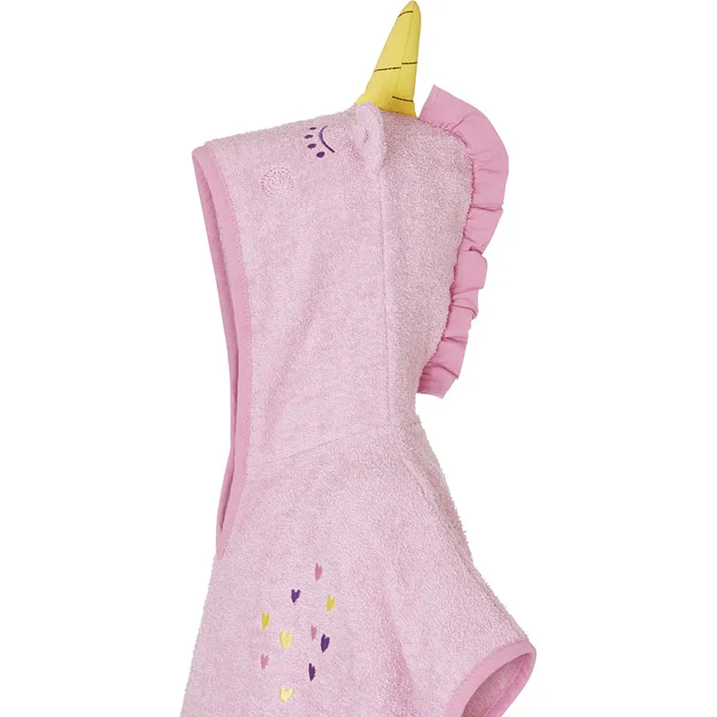 Poncho de bain - Licorne Lightpink-2