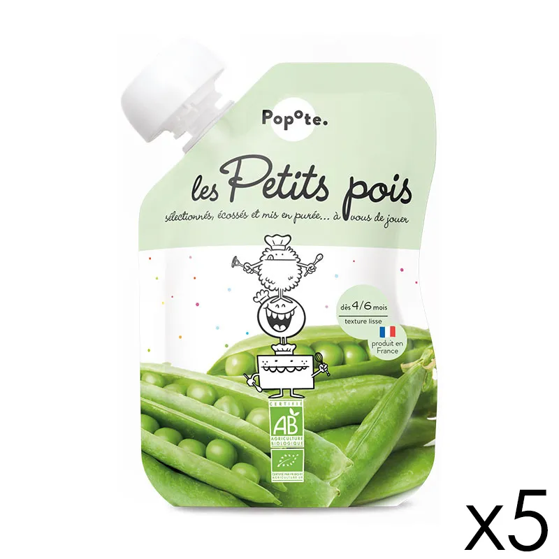 5x120g Gourdes Les Petits Pois BIO - 4/6m+-0