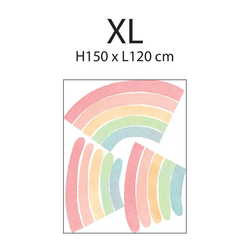 Papier peint préencollé - Arc-en-ciel design pastel-4