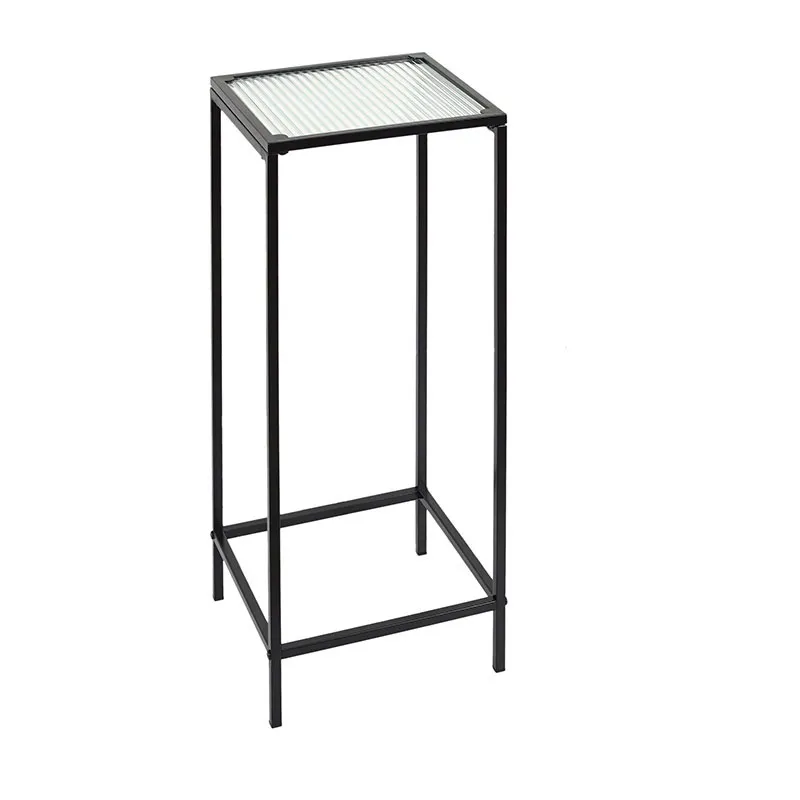 Sellette Rosa Verre Noir - 30x30x70cm-2