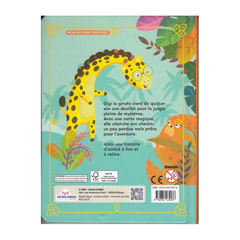 Mon histoire préférée Gigi la girafe - 36m+-1