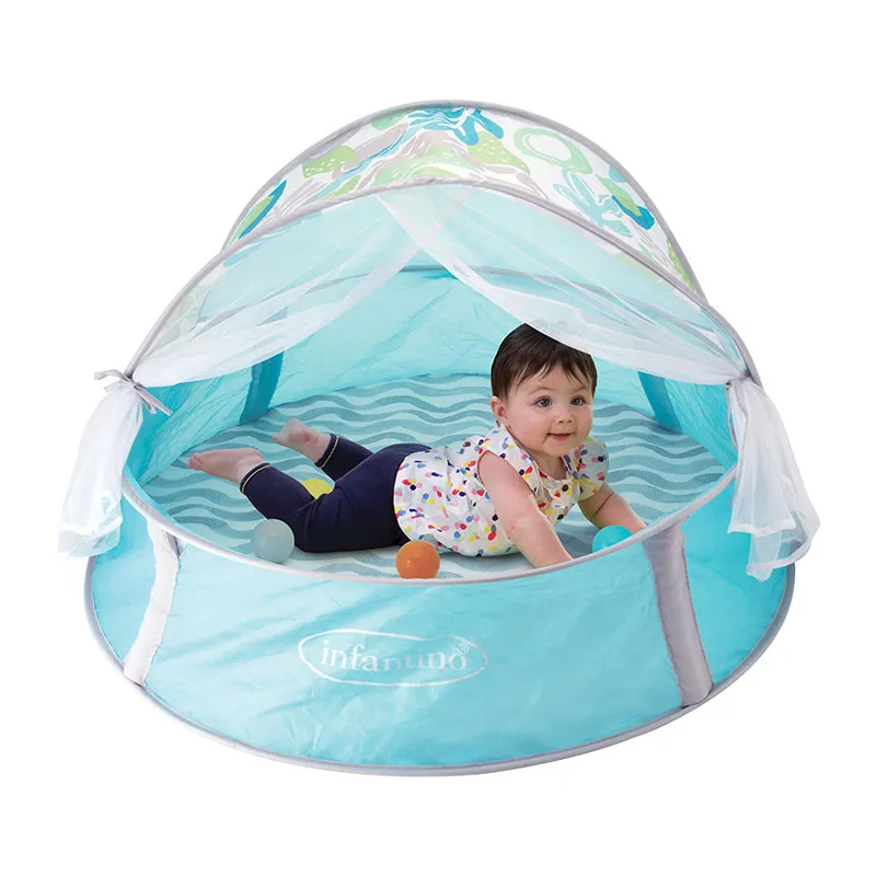 Aire de jeu 3en1 avec balles, canopy & moustiquaire - 6m+-1