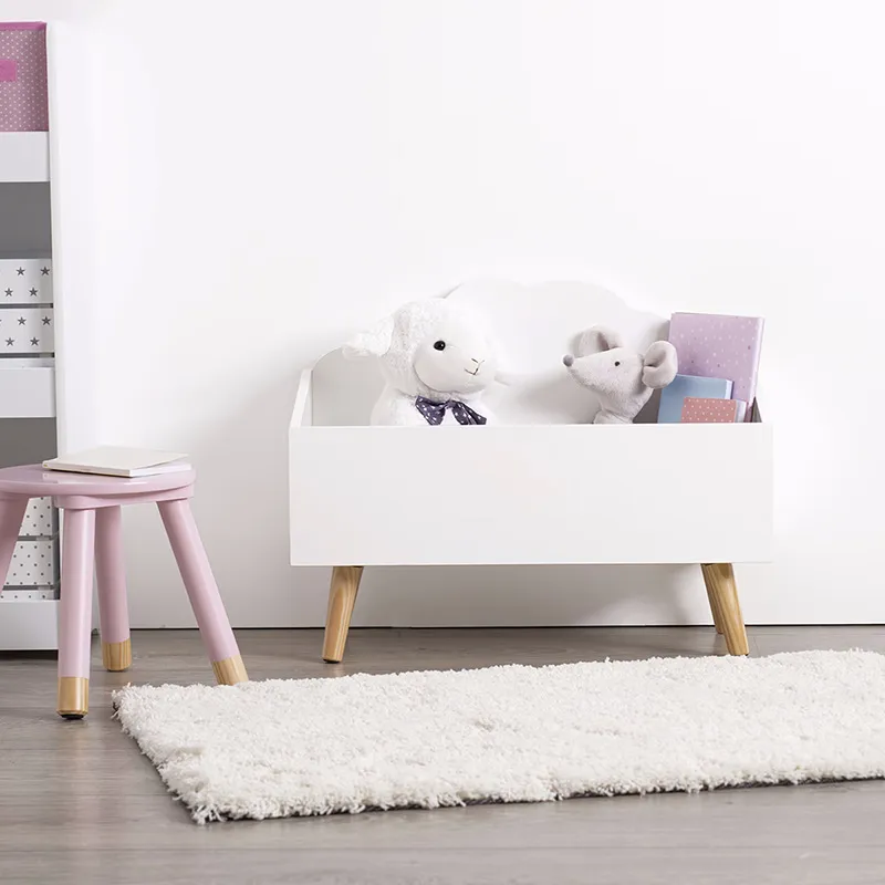 Coffre Nuage Blanc - 58x45x28cm-3