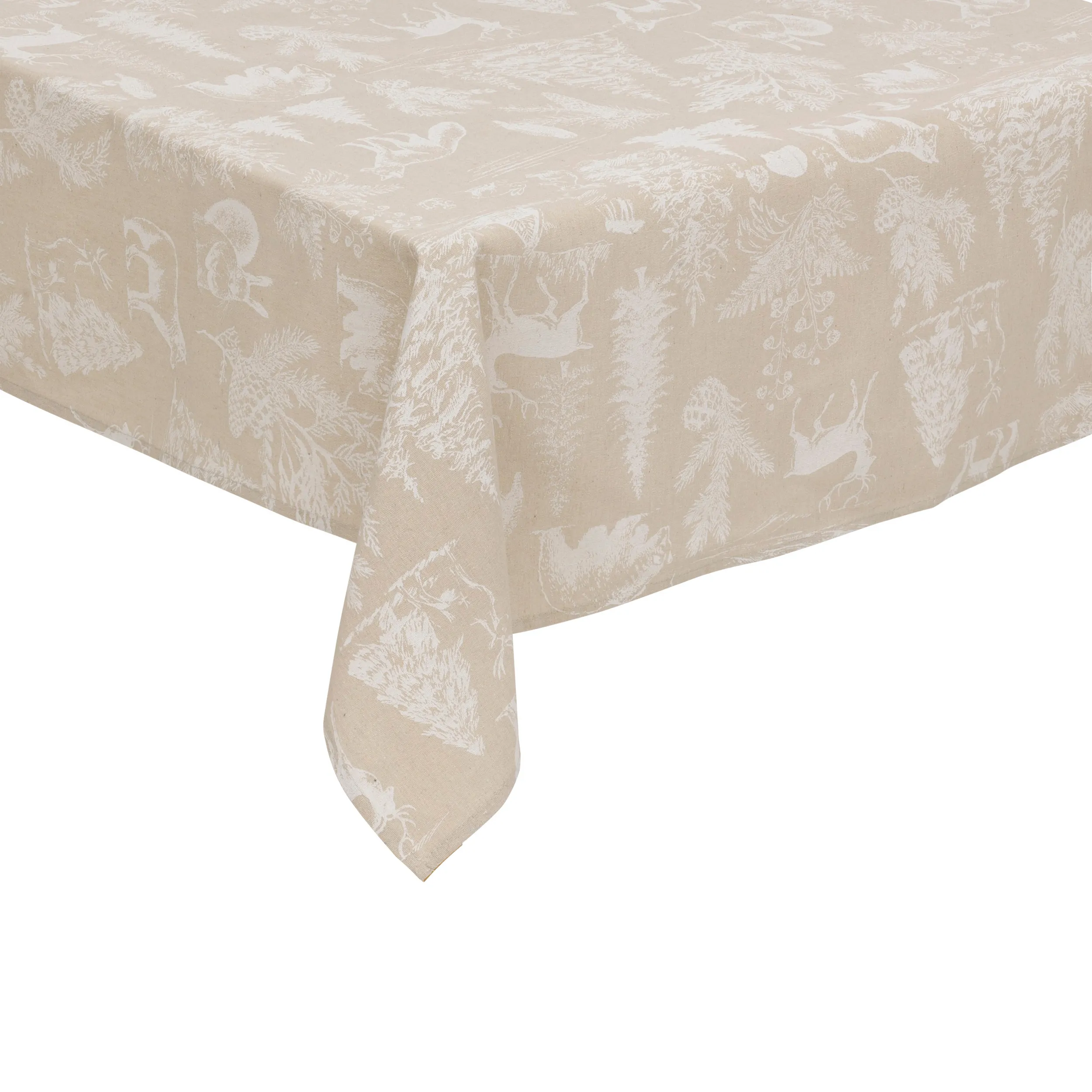 Nappe Animaux Beige/Blanc - 140x360cm-0