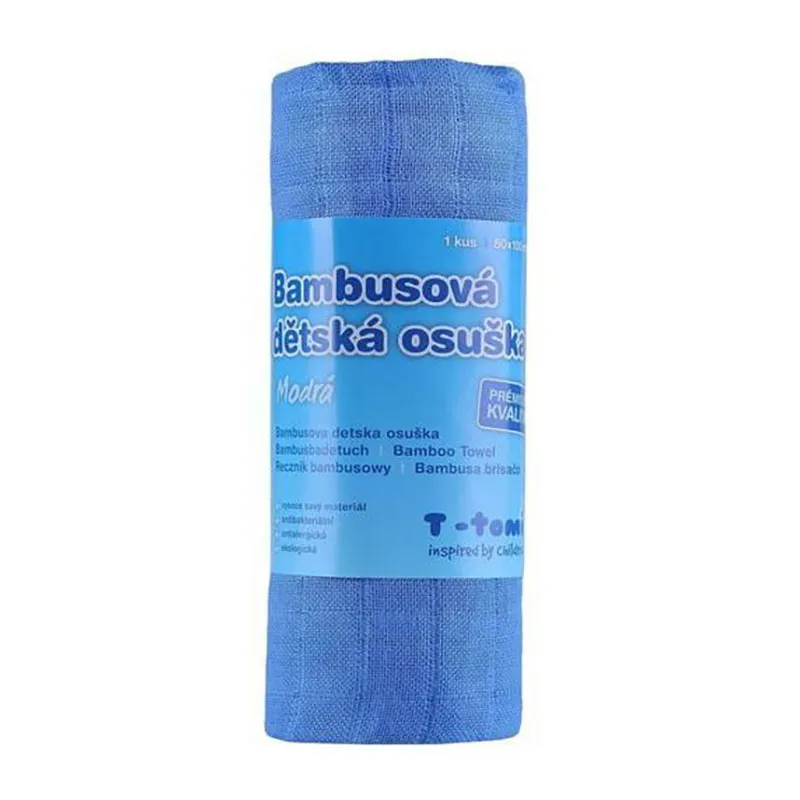 Lange Viscose Bambou Bio Bleu - 90x100cm-1