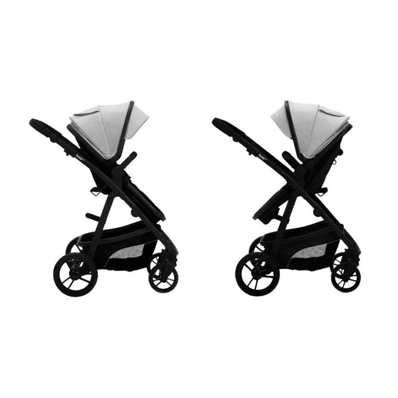 Duo Poussette convertible Two+2 + Coque Noir - 0m+-4