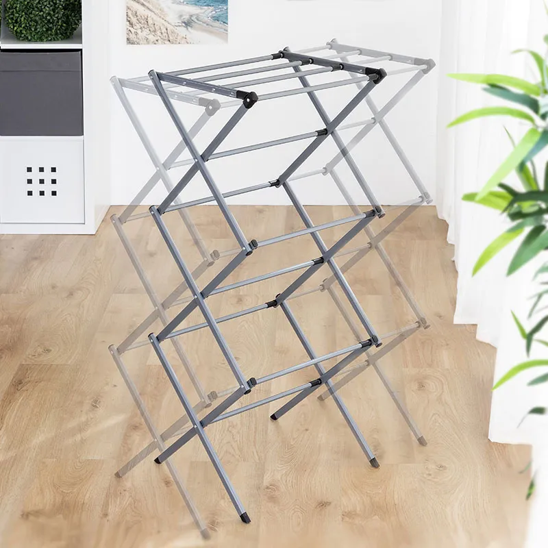 Séchoir à linge 3H pliable/extensible Cloxy - 74x103x38cm-7