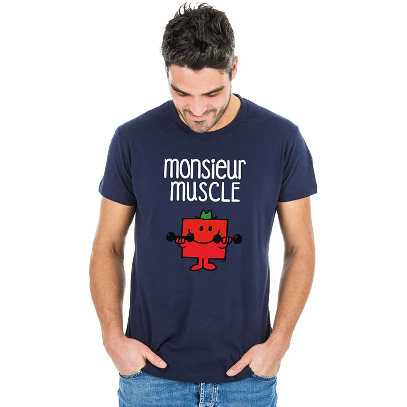 T-shirt Homme Monsieur muscle BIO - Navy-0