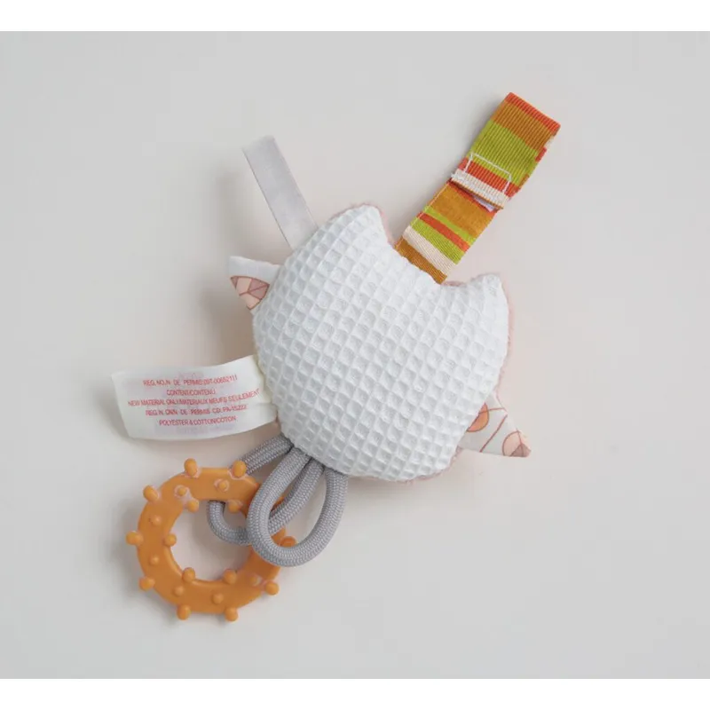Doudou Fiona le Renard + Attache-tétine Olie Hibou - 0m+-7