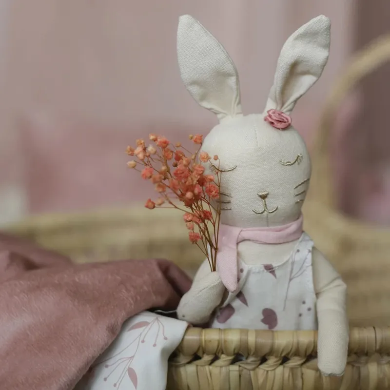 Poupée Lapin Rose & Lili - 25cm-1