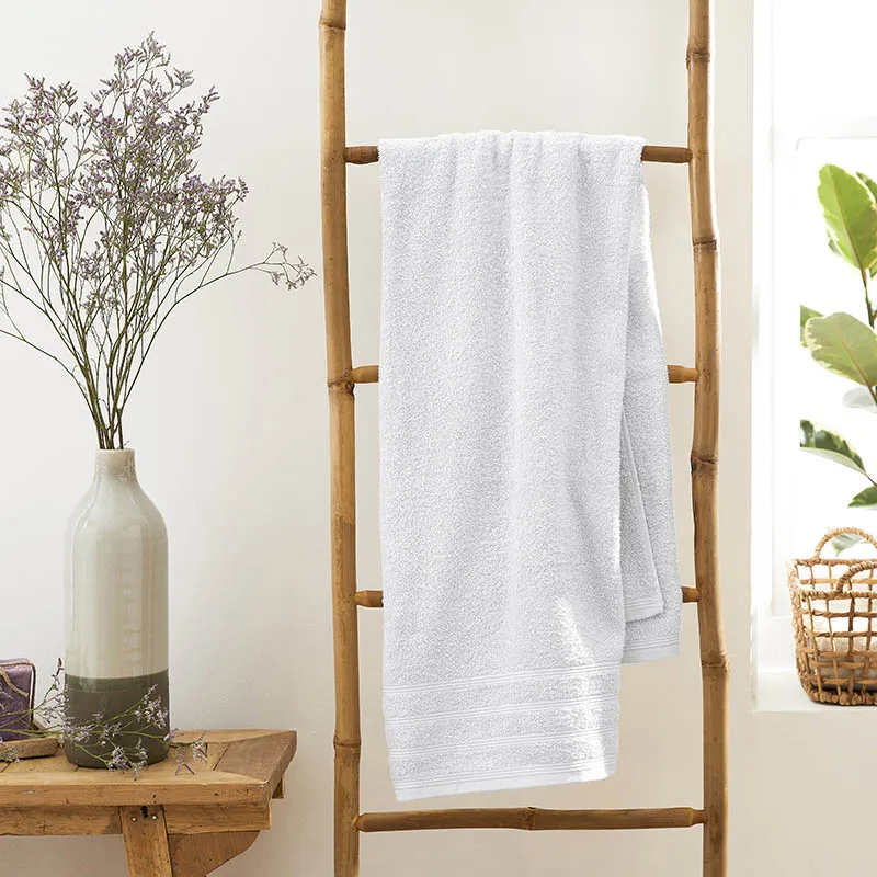 Drap de Bain Spa Coton Neige - 90x150cm-0
