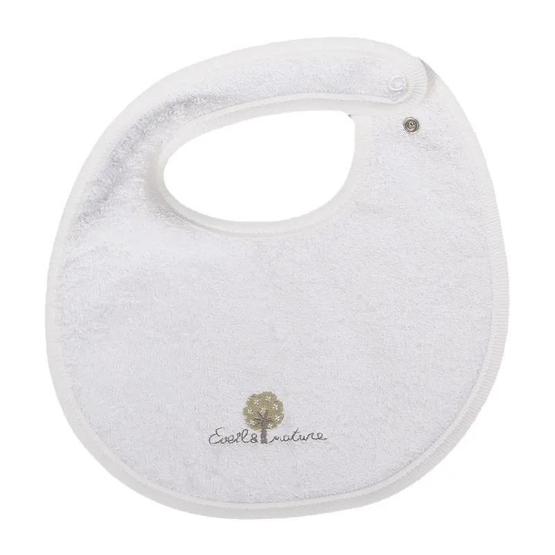 Bavoir éponge Coton BIO Blanc - 0-12m-0