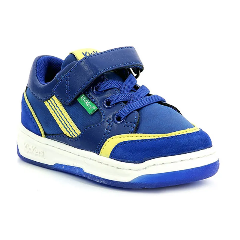 Sneakers basses scratchs Kouic - Bleu/Marine/Jaune-0
