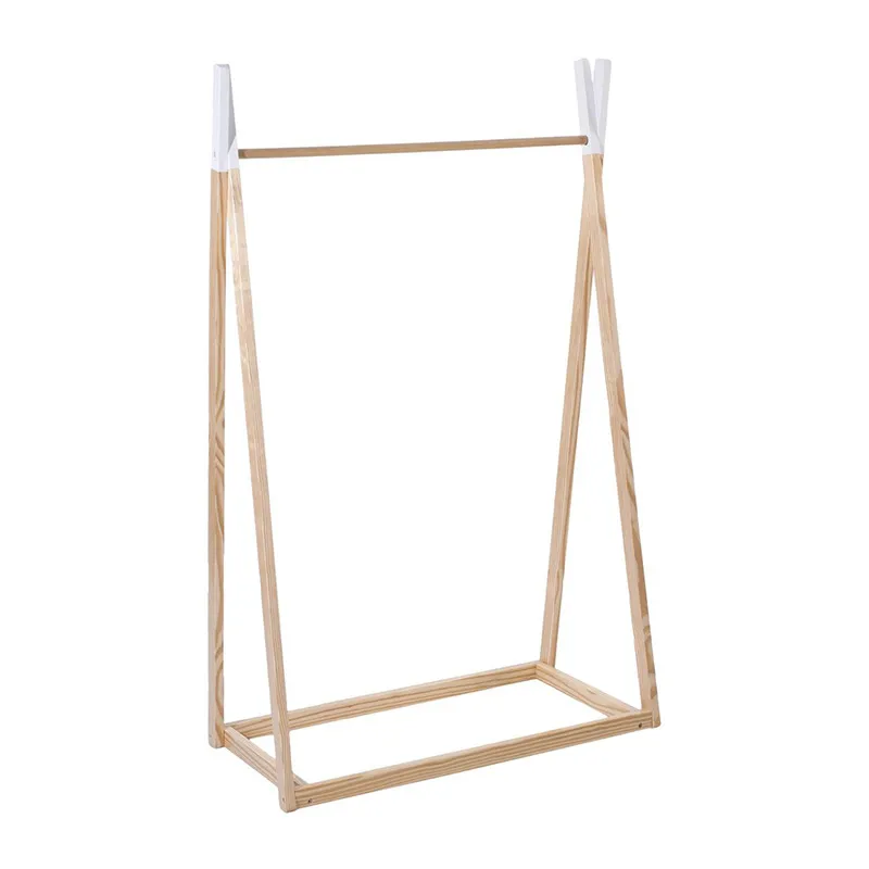 Penderie Enfant Tipi Blanc/Naturel - 78x126cm-0