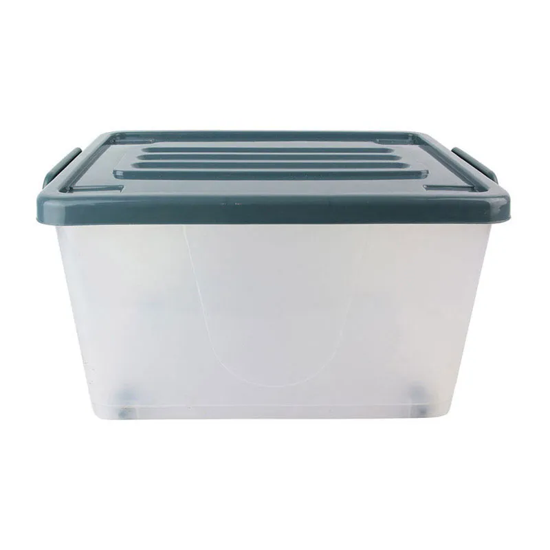 4 Boîtes de rangement 60L Gris - 40x57x31cm-1